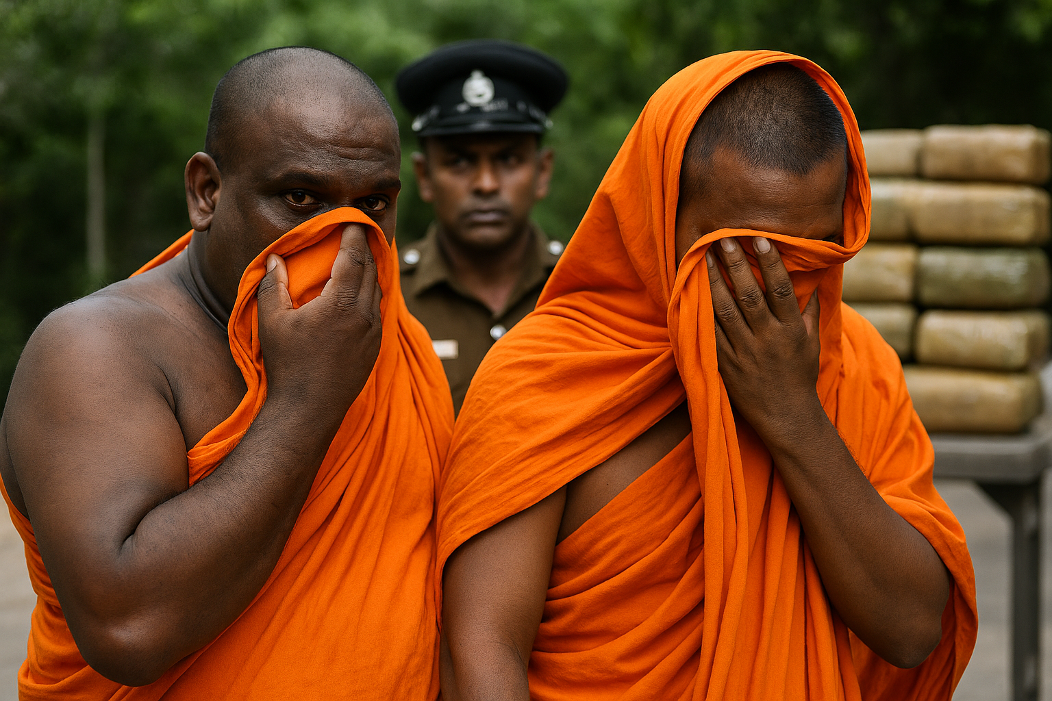 Sri Lankan Monks Arrested After 110kg Cannabis Seizure at Colombo Airport